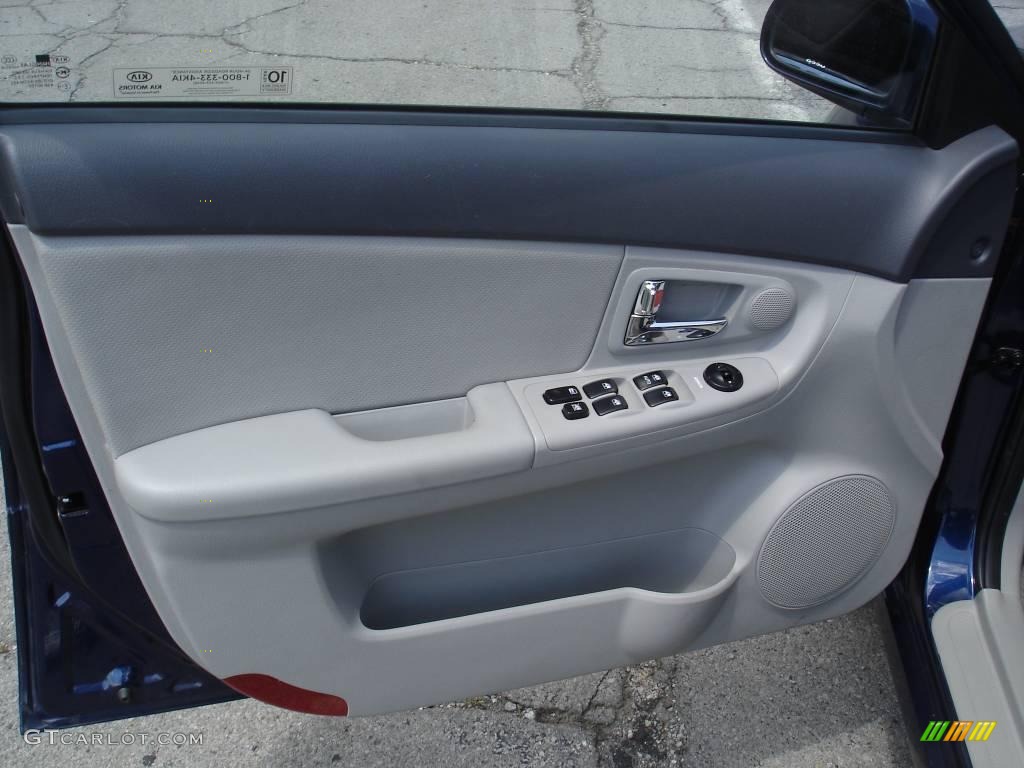 2008 Spectra EX Sedan - Deep Ocean Blue / Gray photo #6