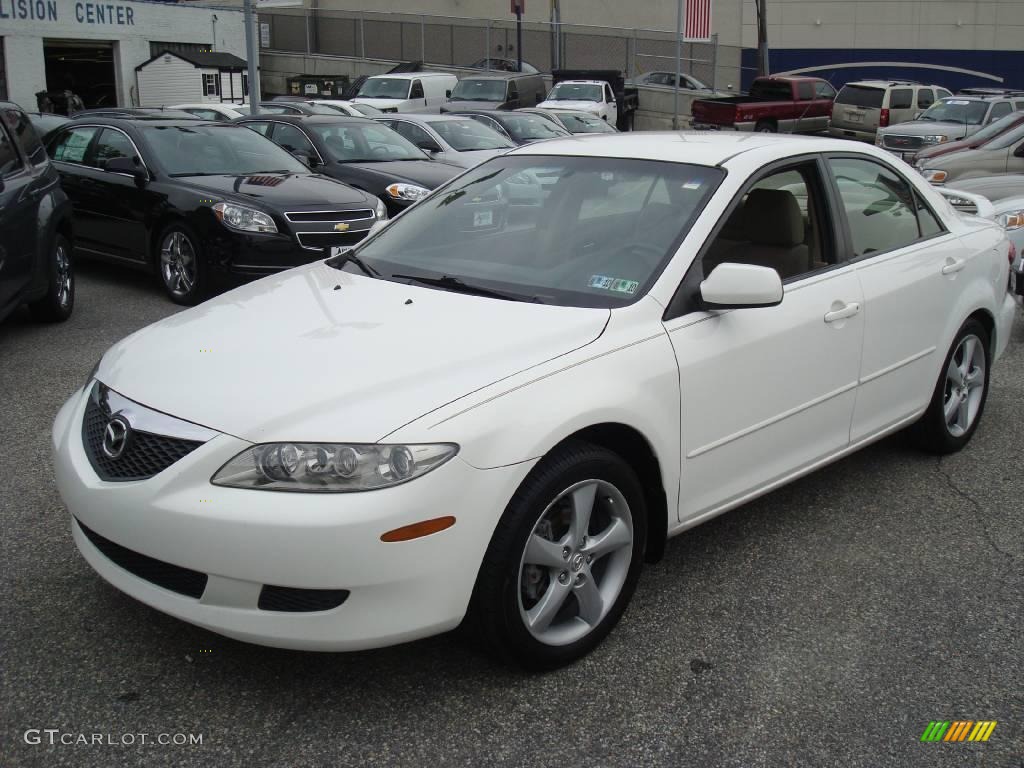 2005 MAZDA6 i Sedan - Performance White / Beige photo #1