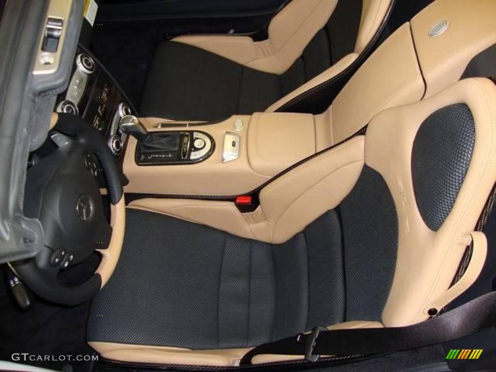 Black/Sand Silver Arrow Interior 2009 Mercedes-Benz SLR McLaren Roadster Photo #15997334