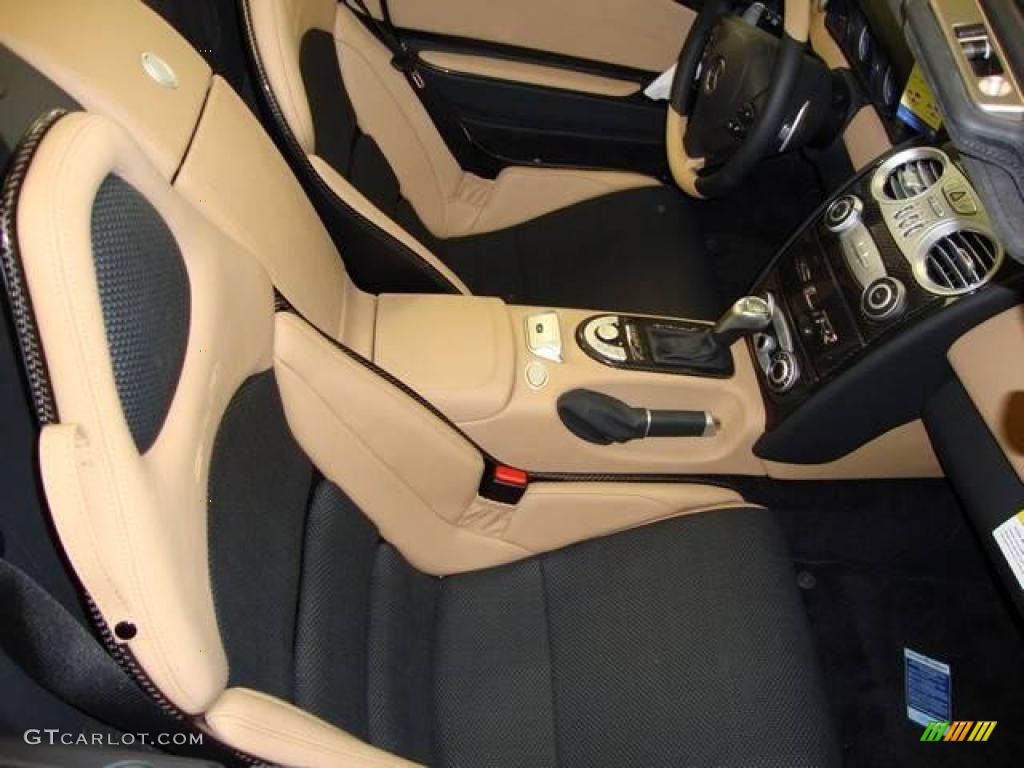 Black/Sand Silver Arrow Interior 2009 Mercedes-Benz SLR McLaren Roadster Photo #15997346