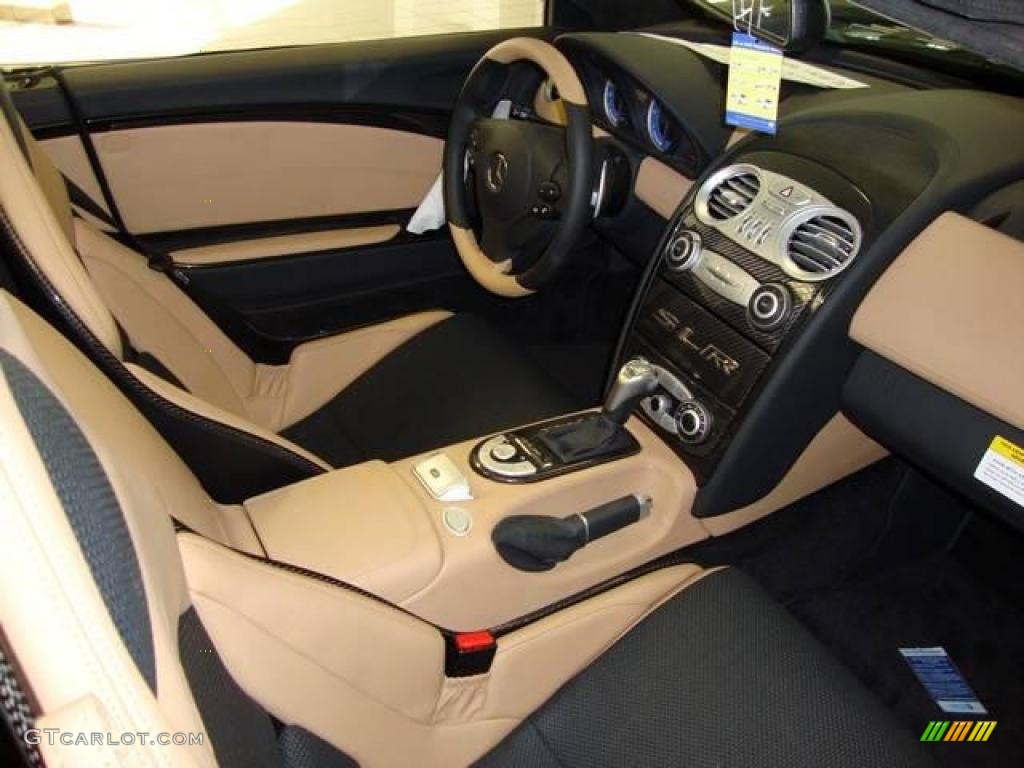 Black/Sand Silver Arrow Interior 2009 Mercedes-Benz SLR McLaren Roadster Photo #15997402