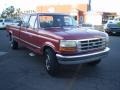 1992 Currant Red Ford F250 XLT Extended Cab  photo #12