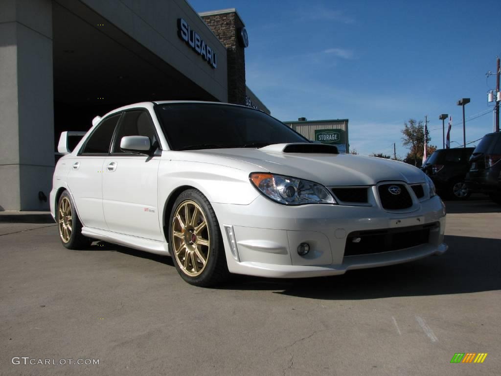 Satin White Pearl Subaru Impreza