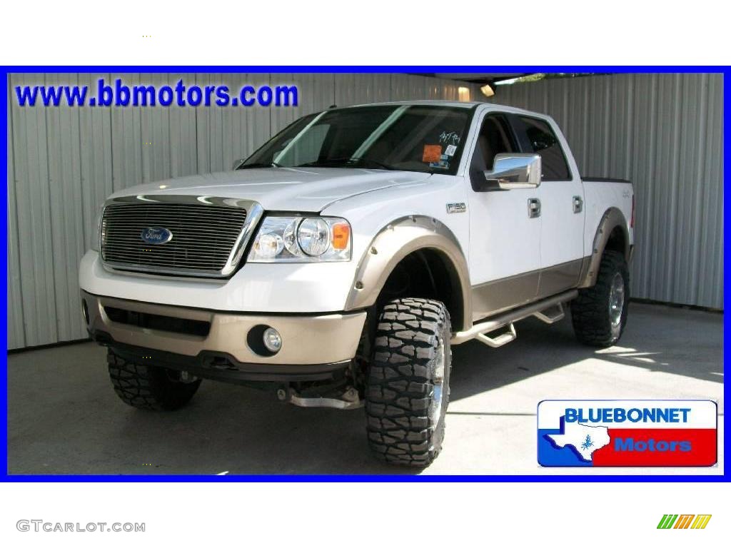 2006 F150 Lariat SuperCrew 4x4 - Oxford White / Tan photo #1