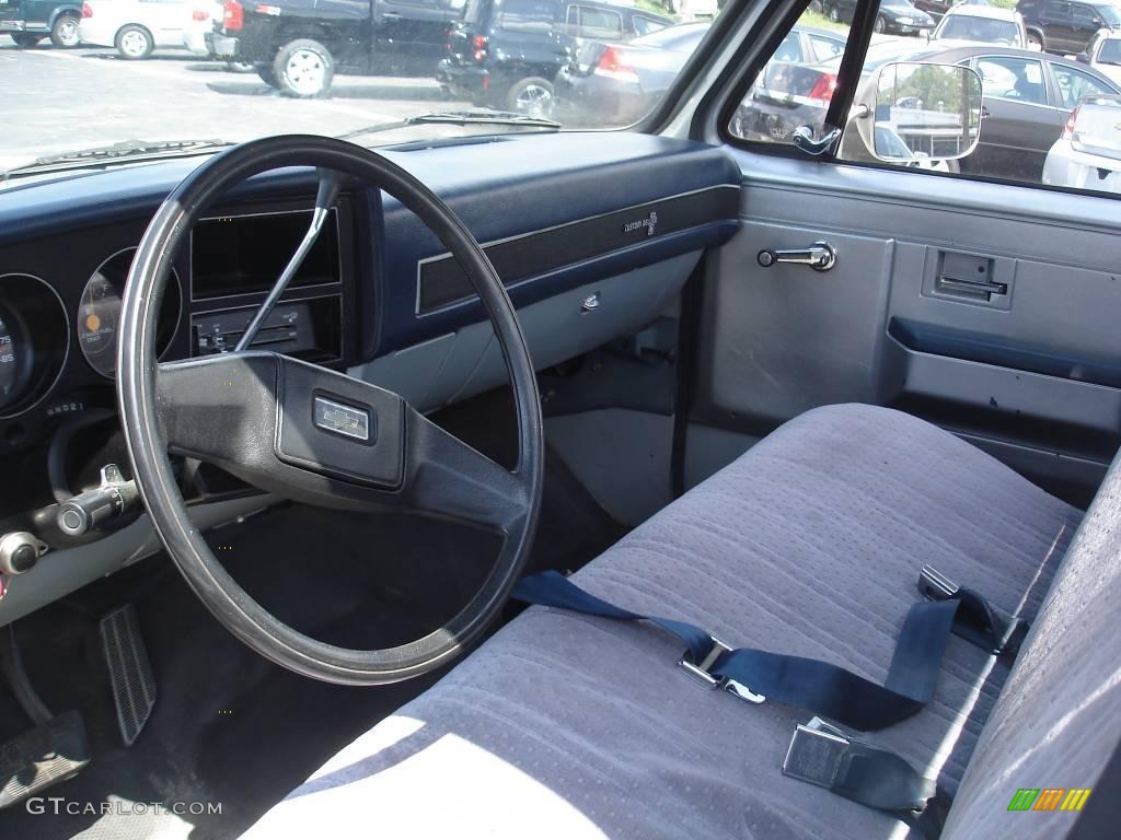 Blue/Gray Interior 1985 Chevrolet C/K C10 Custom Deluxe Regular cab Photo #16003157