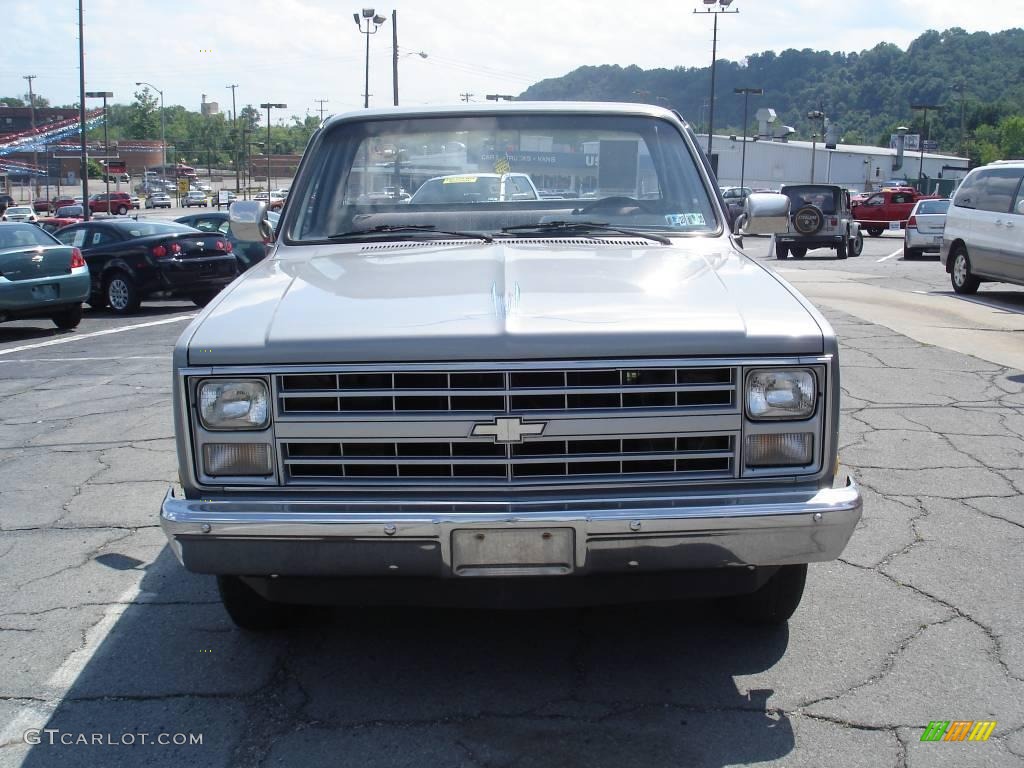 Silver Metallic 1985 Chevrolet C/K C10 Custom Deluxe Regular cab Exterior Photo #16003251
