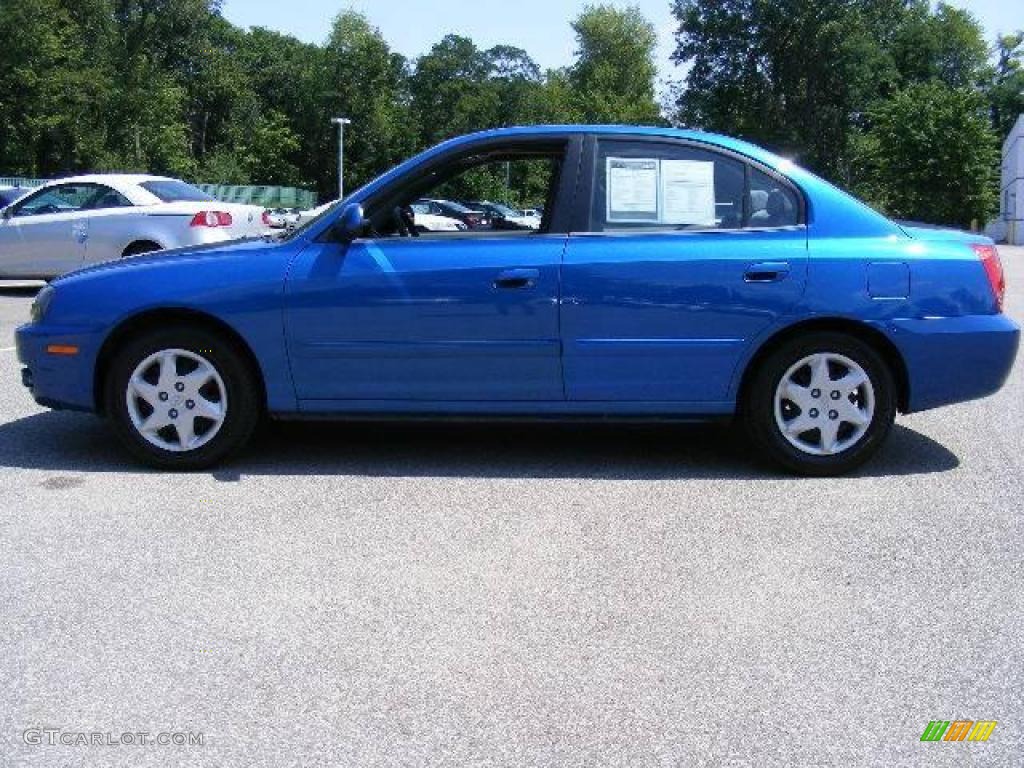 2004 Elantra GLS Sedan - Tidal Wave Blue / Gray photo #2