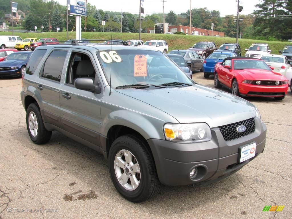 2006 Escape XLT V6 4WD - Titanium Green Metallic / Medium/Dark Flint photo #5