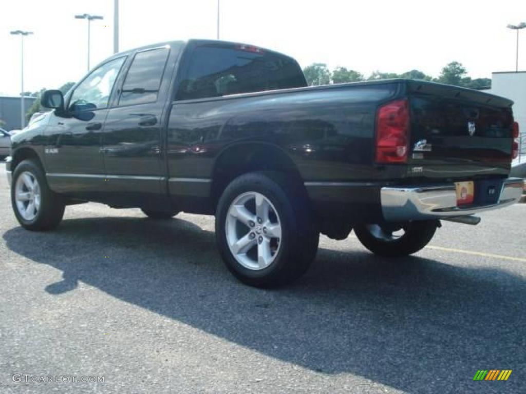 2008 Ram 1500 Big Horn Edition Quad Cab - Brilliant Black Crystal Pearl / Medium Slate Gray photo #4