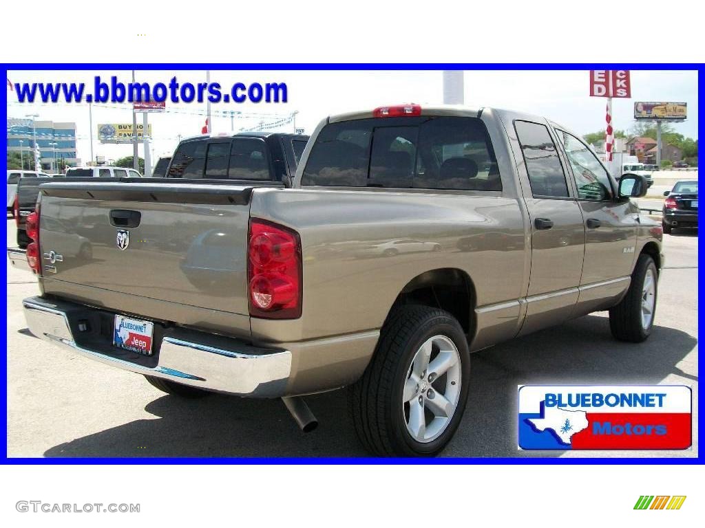 2008 Ram 1500 Lone Star Edition Quad Cab - Light Khaki Metallic / Khaki photo #3