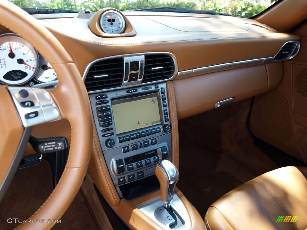 2007 911 Turbo Coupe - Lapis Blue Metallic / Natural Leather Brown photo #12