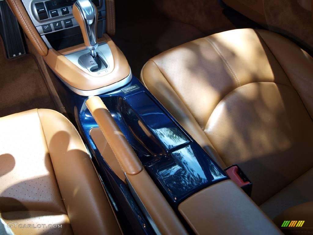 2007 911 Turbo Coupe - Lapis Blue Metallic / Natural Leather Brown photo #16