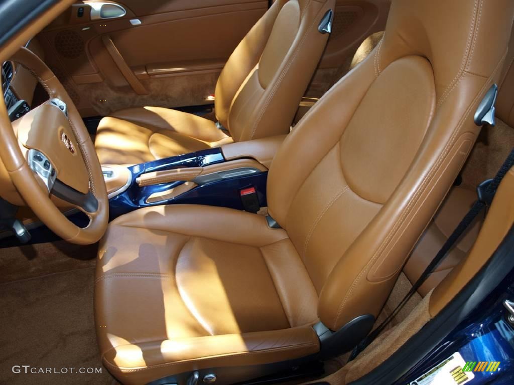 2007 911 Turbo Coupe - Lapis Blue Metallic / Natural Leather Brown photo #17