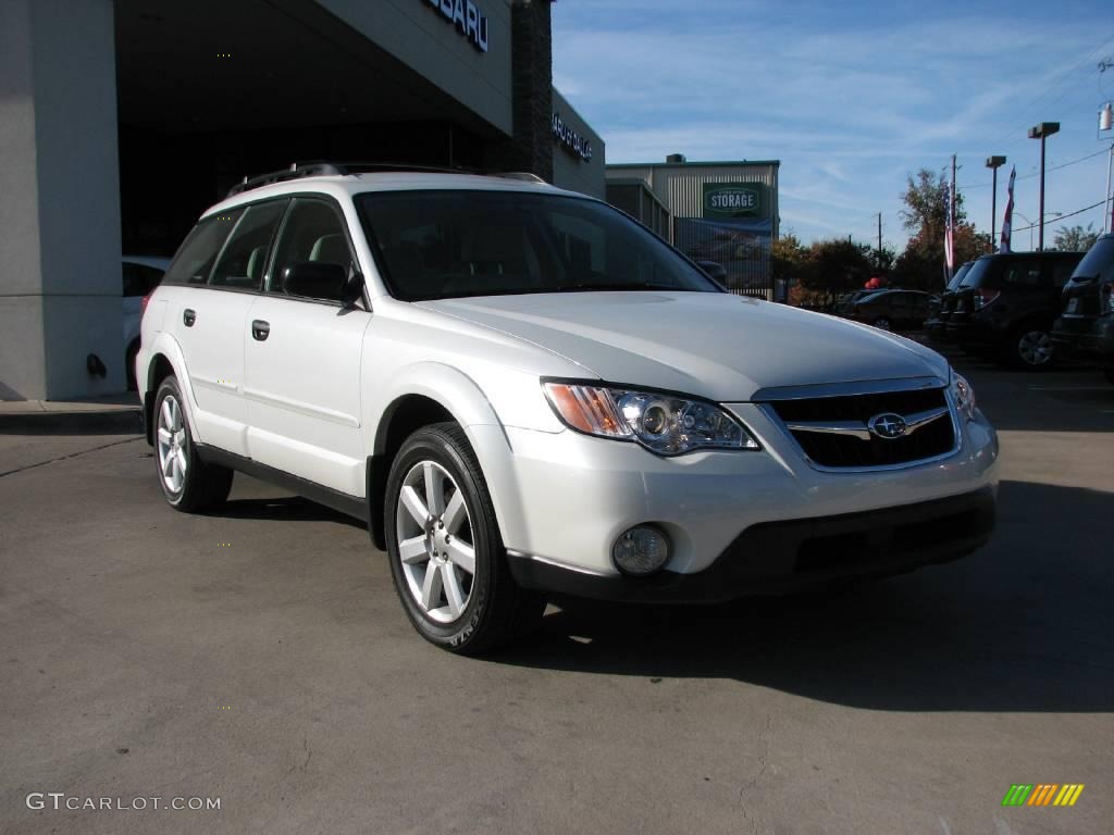 2008 Outback 2.5i Wagon - Satin White Pearl / Warm Ivory photo #1