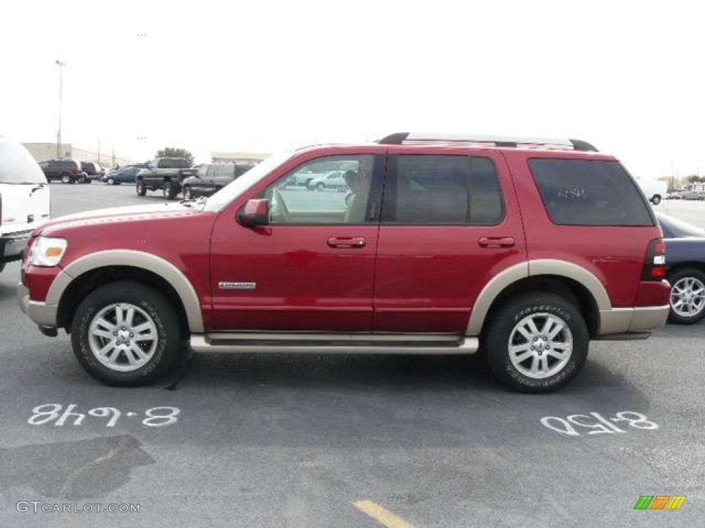 2006 Explorer Eddie Bauer 4x4 - Redfire Metallic / Camel photo #4
