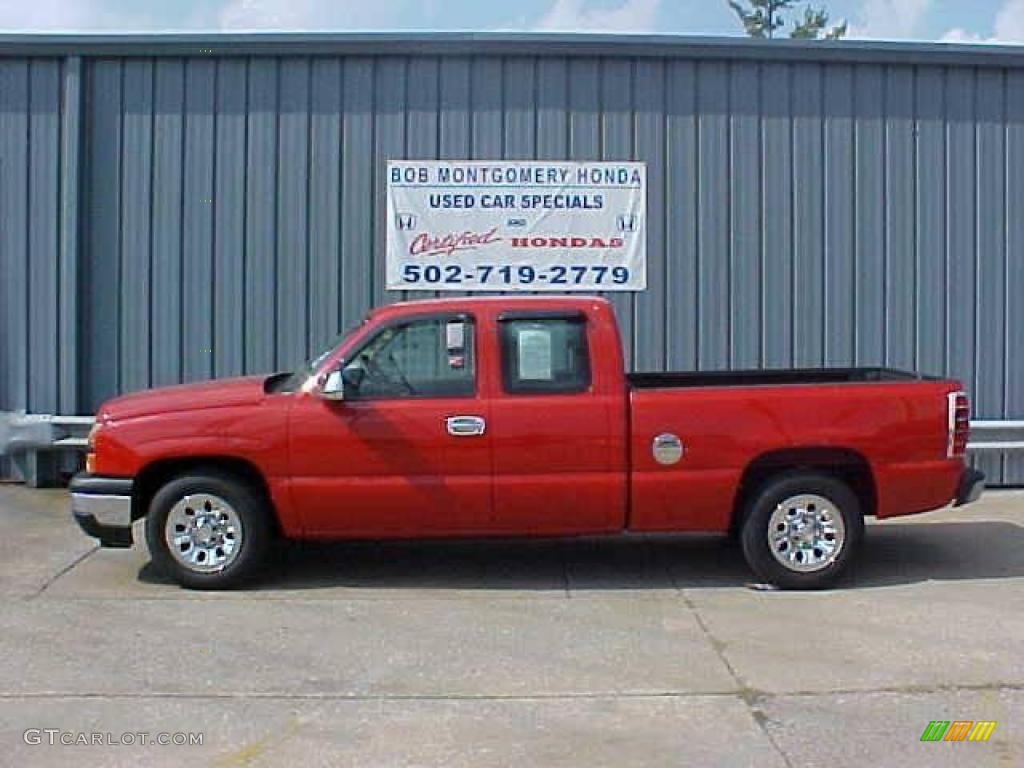 2007 Silverado 1500 Classic LS Extended Cab - Victory Red / Tan photo #1
