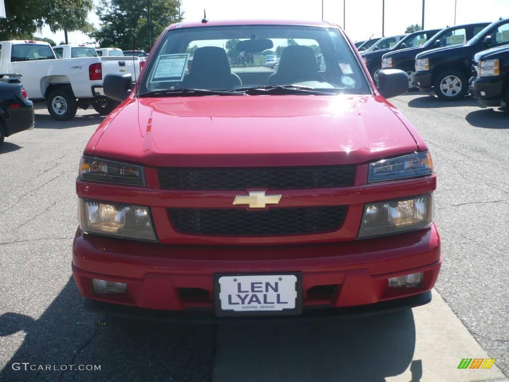 2008 Colorado LS Regular Cab - Victory Red / Medium Pewter photo #2