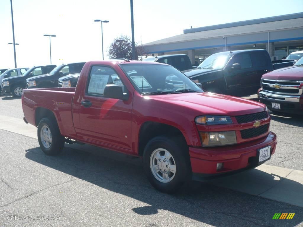2008 Colorado LS Regular Cab - Victory Red / Medium Pewter photo #3