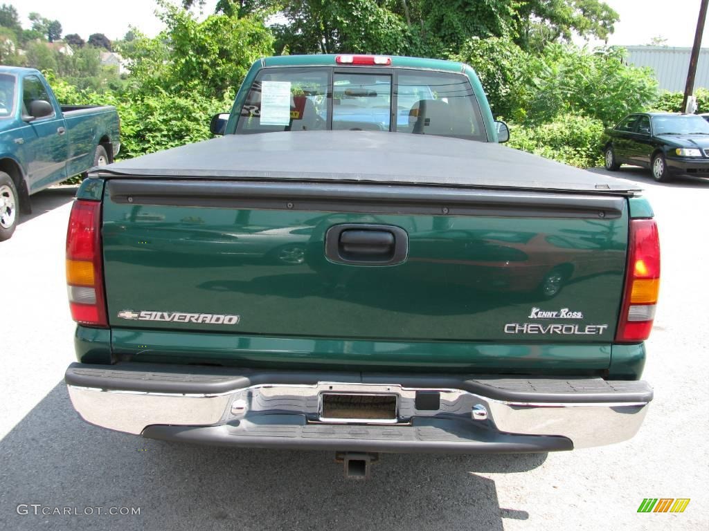 2000 Silverado 1500 LS Regular Cab 4x4 - Meadow Green Metallic / Medium Gray photo #6