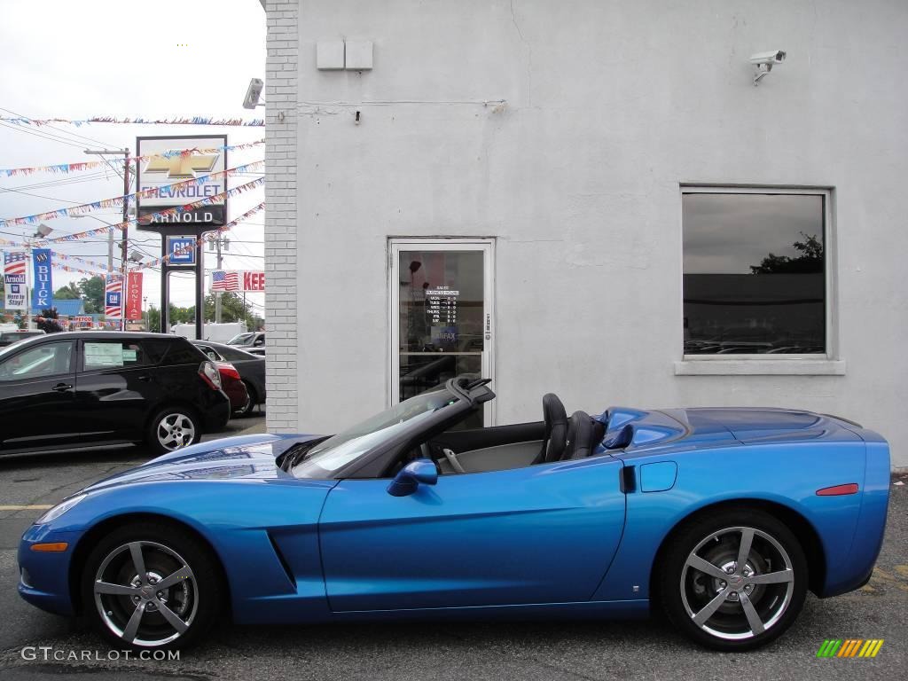 2008 Corvette Convertible - Jetstream Blue Metallic / Titanium photo #3