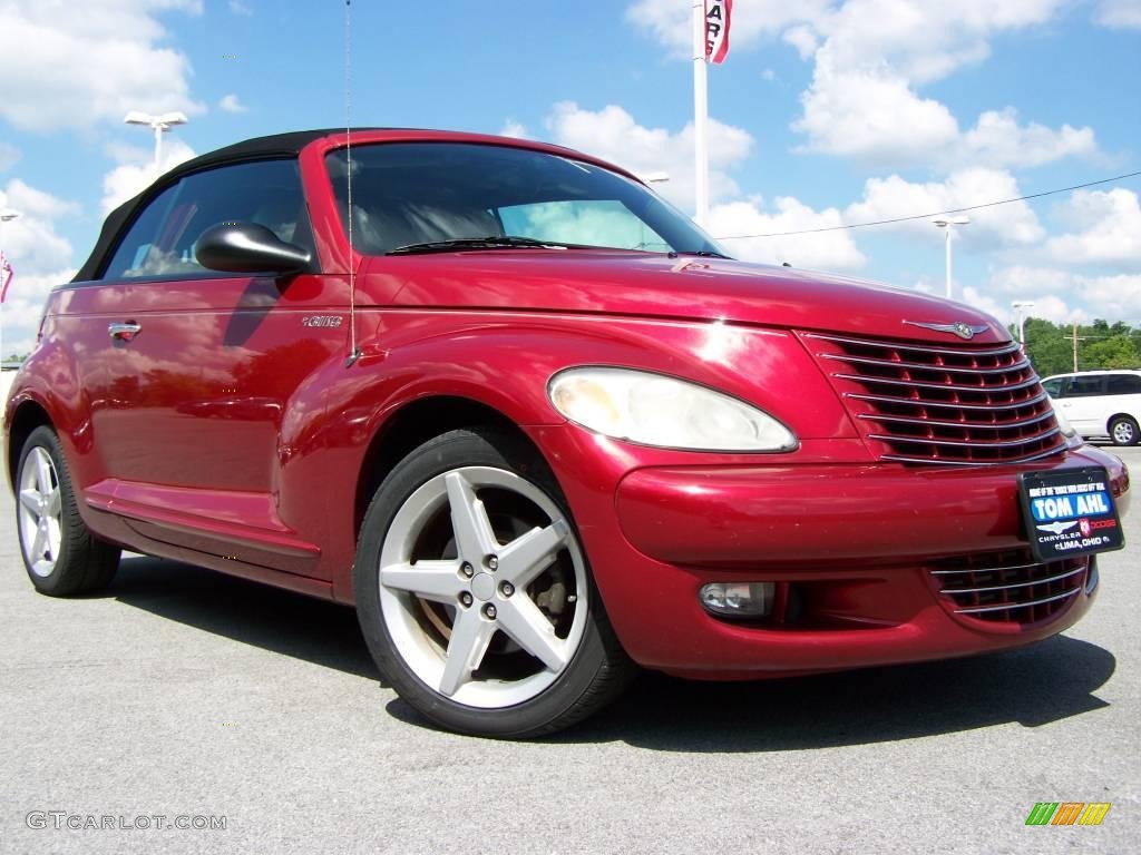 2005 PT Cruiser GT Convertible - Inferno Red Crystal Pearl / Taupe/Pearl Beige photo #1