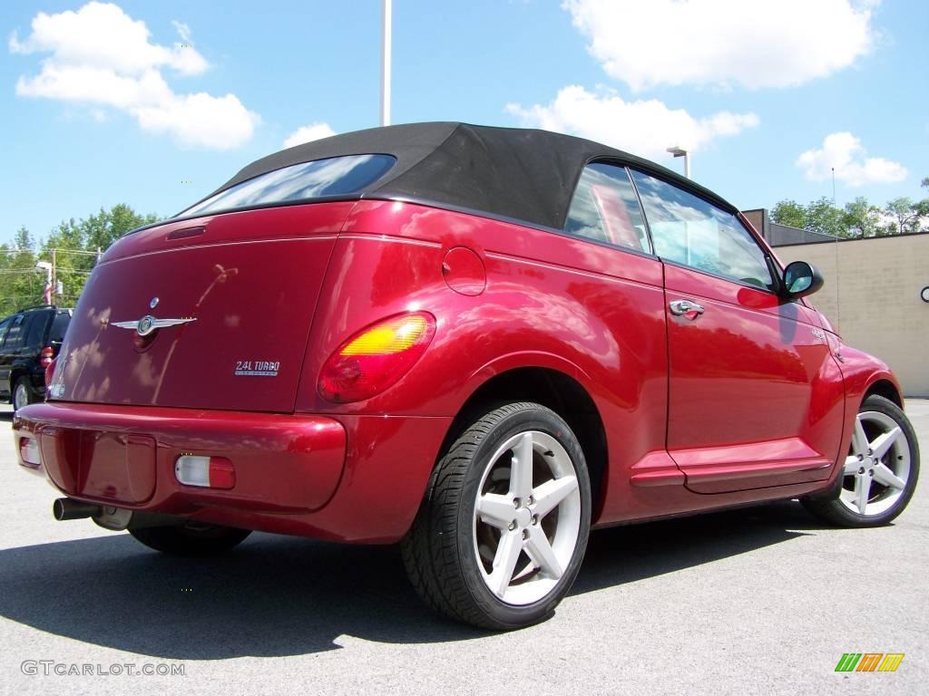 2005 PT Cruiser GT Convertible - Inferno Red Crystal Pearl / Taupe/Pearl Beige photo #7