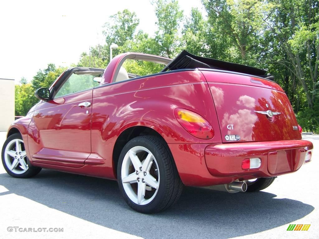 2005 PT Cruiser GT Convertible - Inferno Red Crystal Pearl / Taupe/Pearl Beige photo #9