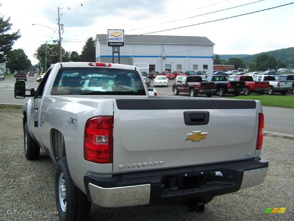 2009 Silverado 3500HD Work Truck Regular Cab 4x4 - Silver Birch Metallic / Dark Titanium photo #7