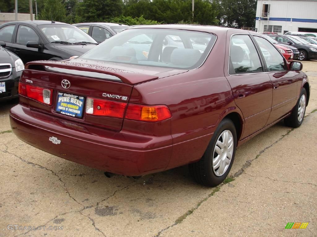 2001 Camry LE - Vintage Red Pearl / Gray photo #4