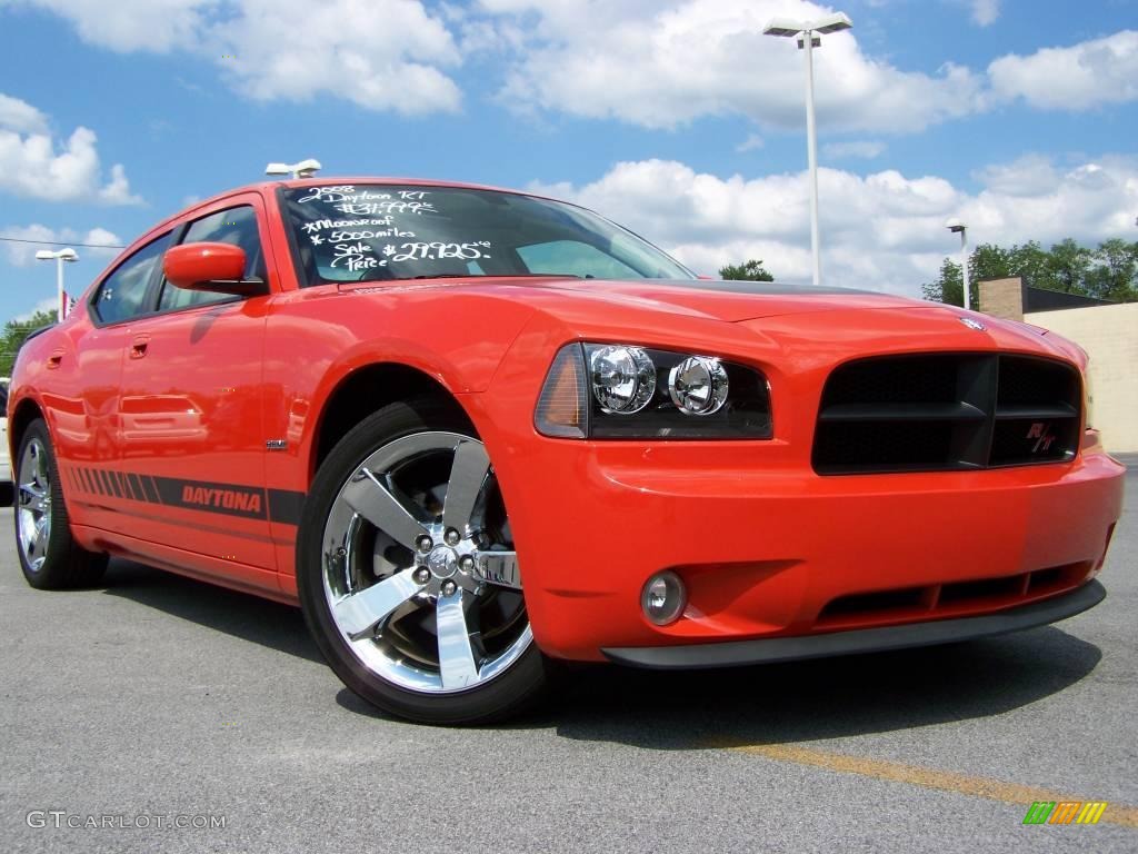 2008 Charger R/T Daytona - HEMI Orange Pearl / Dark Slate Gray photo #1