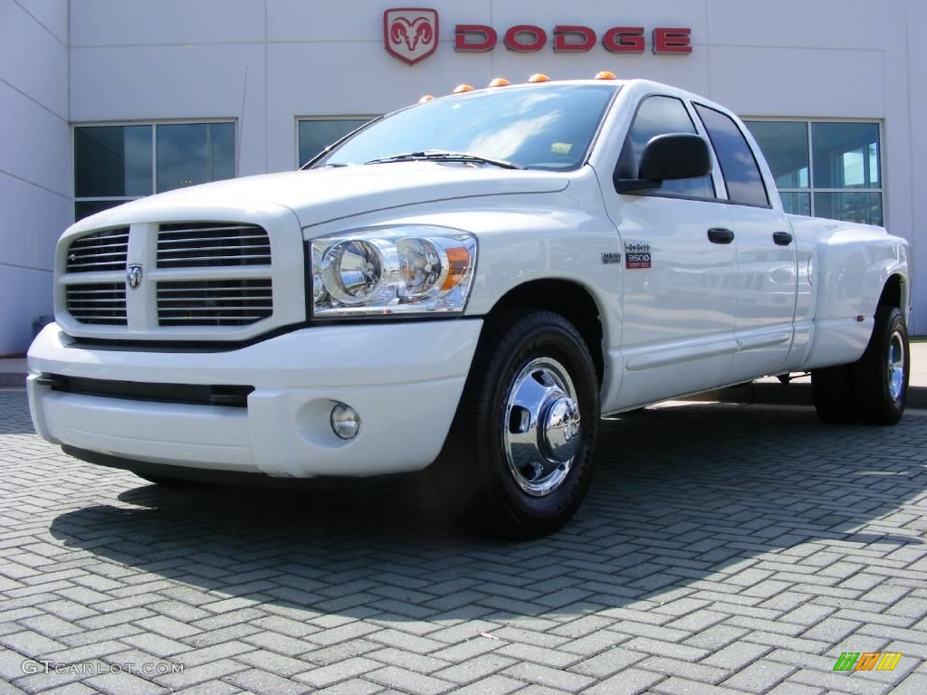 2007 Ram 3500 Sport Quad Cab 4x4 Dually - Bright White / Medium Slate Gray photo #1