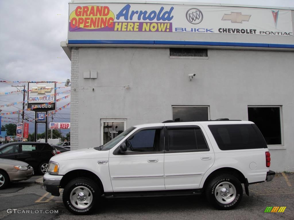 1999 Expedition XLT 4x4 - Oxford White / Medium Graphite photo #3