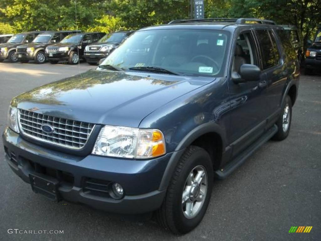 2003 Explorer XLT 4x4 - Medium Wedgewood Blue Metallic / Graphite Grey photo #1