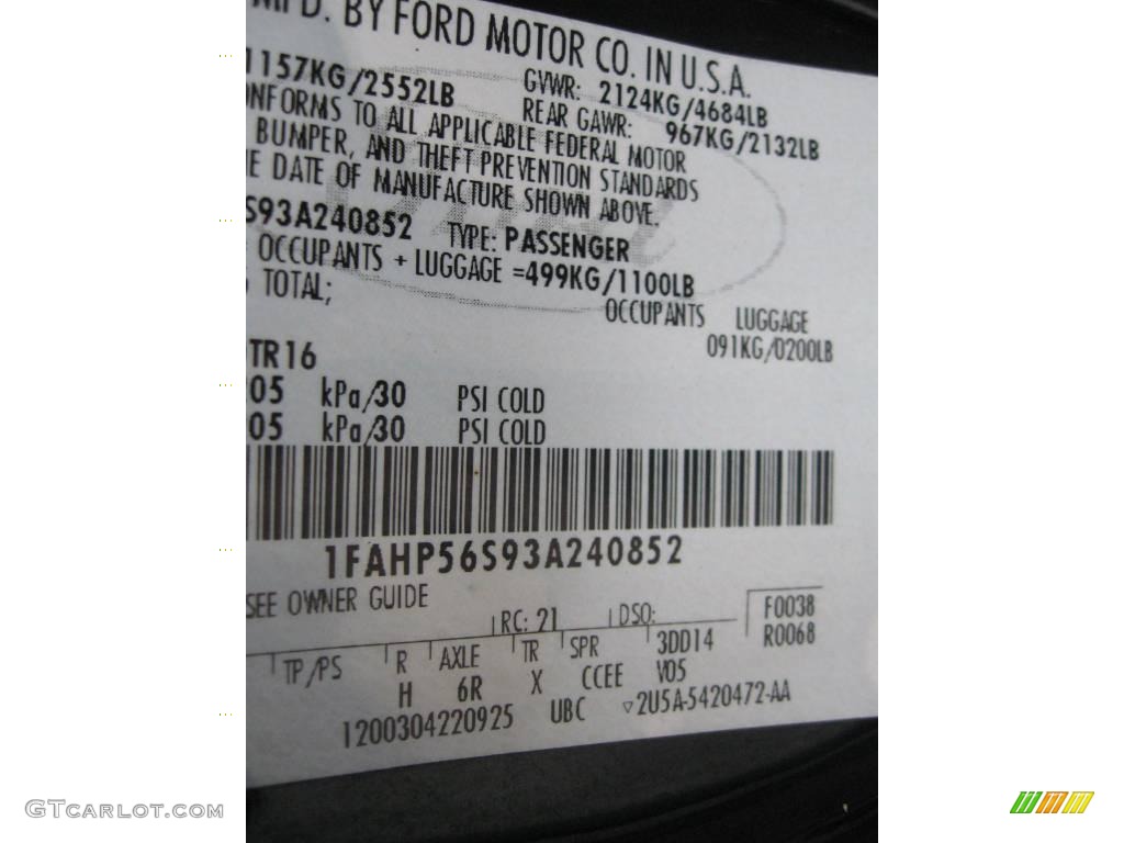 2003 Taurus SEL - Black / Medium Graphite photo #22