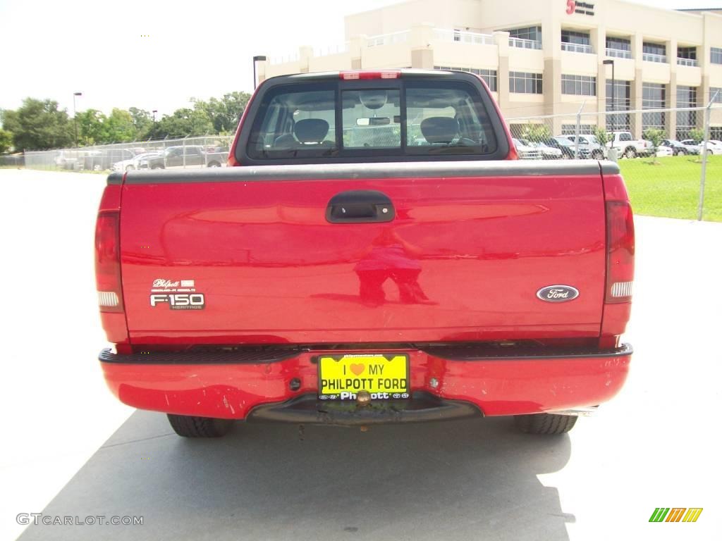 2004 F150 STX Heritage SuperCab - Bright Red / Heritage Graphite Grey photo #4