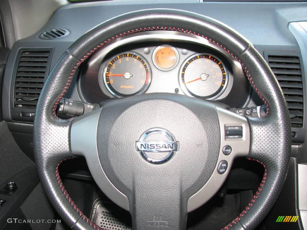 2007 Sentra SE-R Spec V - Fresh Powder White / SE-R Charcoal photo #15