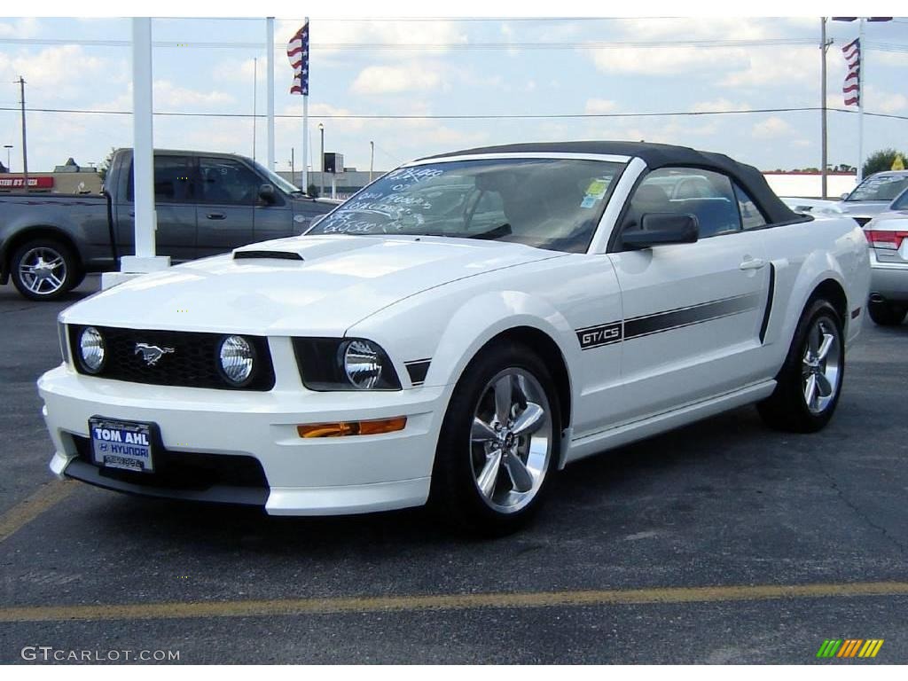 2007 Mustang GT/CS California Special Convertible - Performance White / Black/Dove Accent photo #1