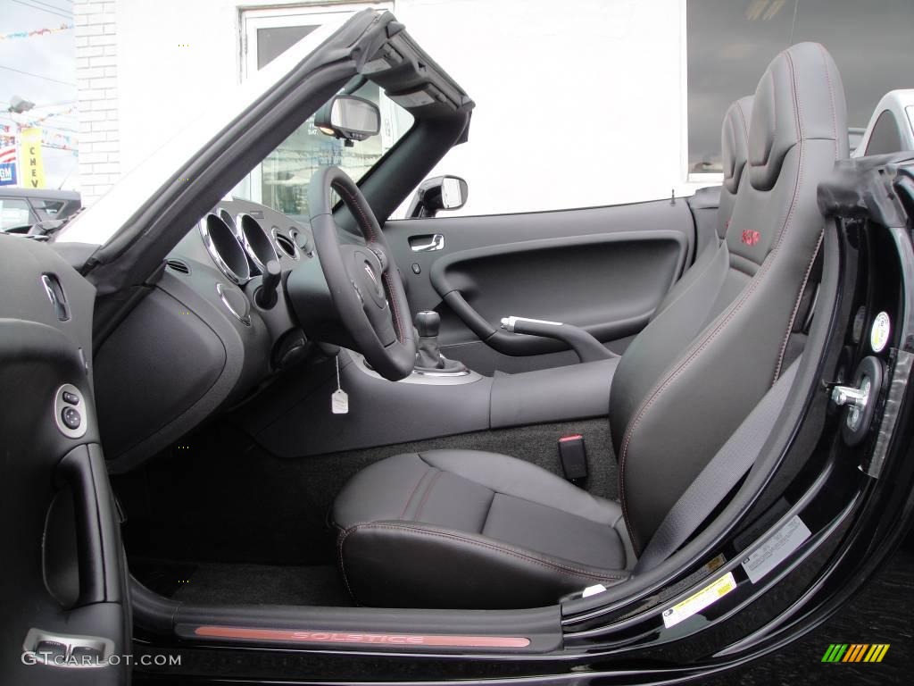 2008 Solstice GXP Roadster - Mysterious Black / Ebony photo #10