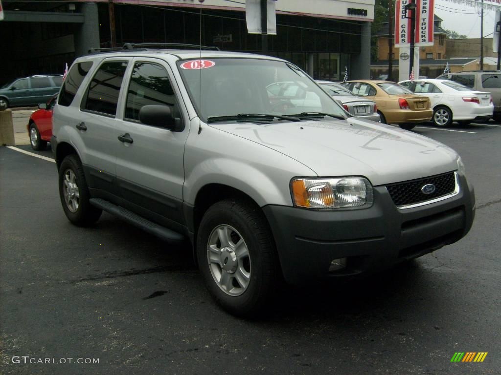 2003 Escape XLT V6 4WD - Satin Silver Metallic / Medium Dark Flint photo #6