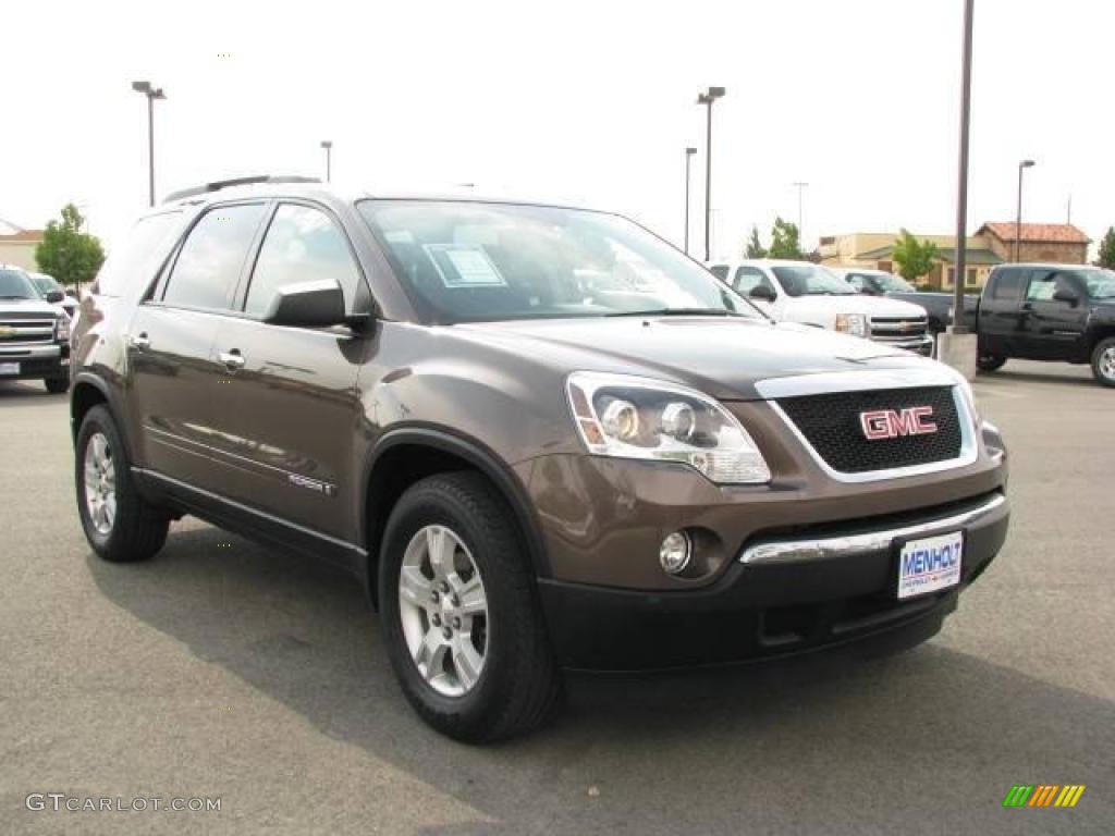 2008 Acadia SLE AWD - Medium Brown Metallic / Ebony photo #3