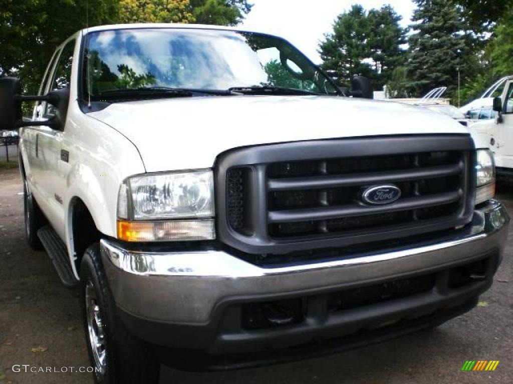 2004 F250 Super Duty XLT SuperCab 4x4 - Oxford White / Medium Flint photo #4