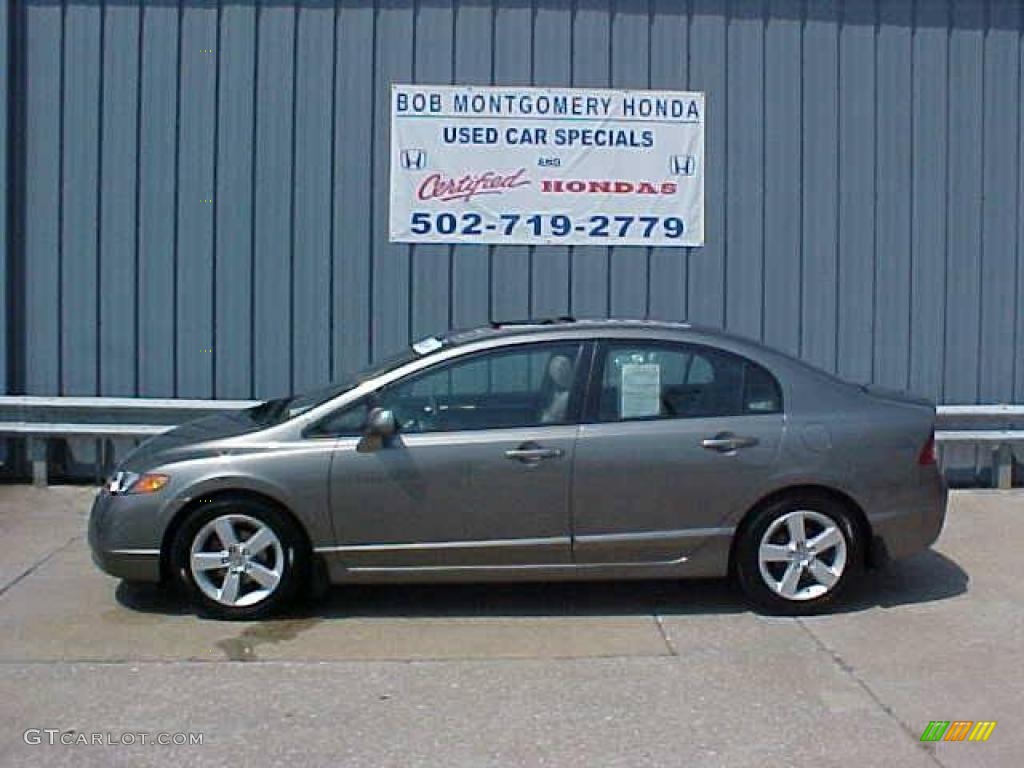 2007 Civic EX Sedan - Galaxy Gray Metallic / Gray photo #1