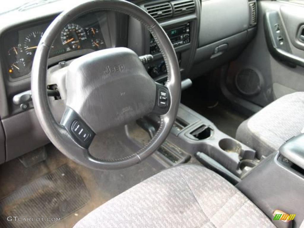 2000 Cherokee Sport 4x4 - Stone White / Agate Black photo #8