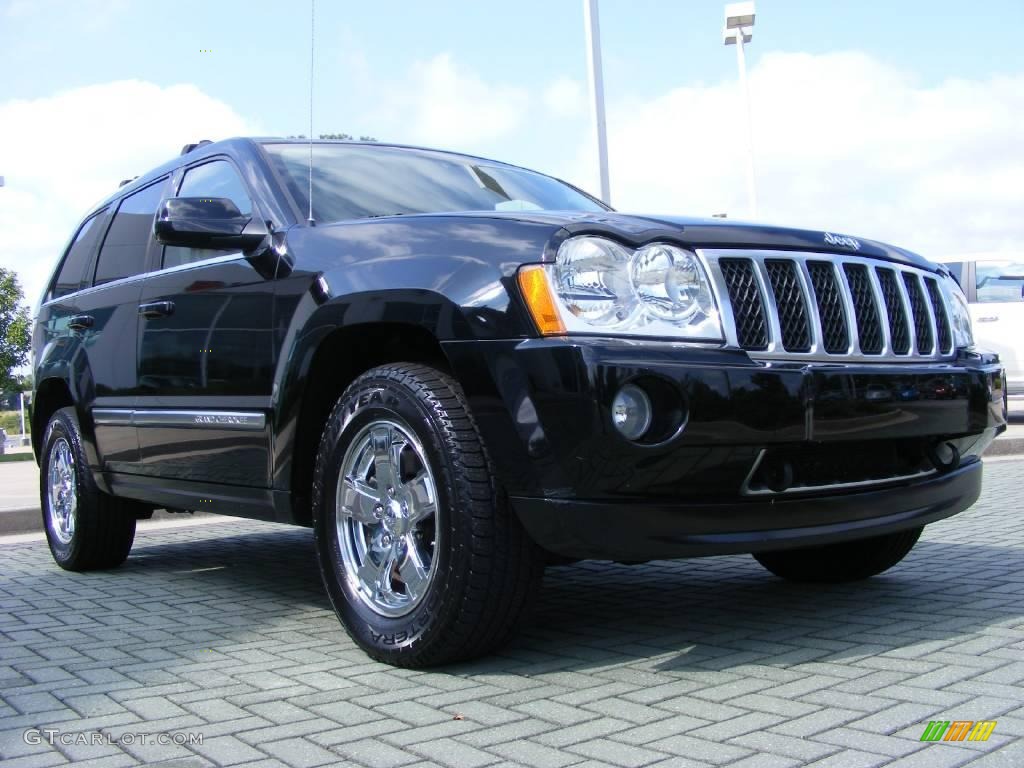 2007 Grand Cherokee Overland 4x4 - Black / Medium Slate Gray photo #7