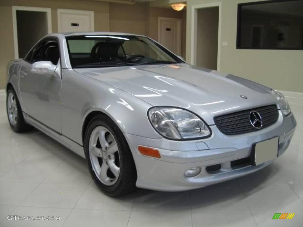 2001 SLK 320 Roadster - Brilliant Silver Metallic / Charcoal Black photo #8