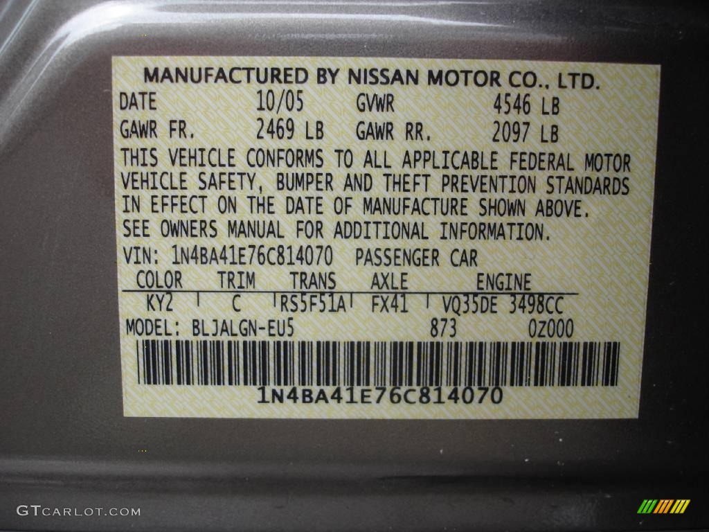 2006 Maxima 3.5 SL - Spirited Bronze Pearl / Cafe Latte photo #13