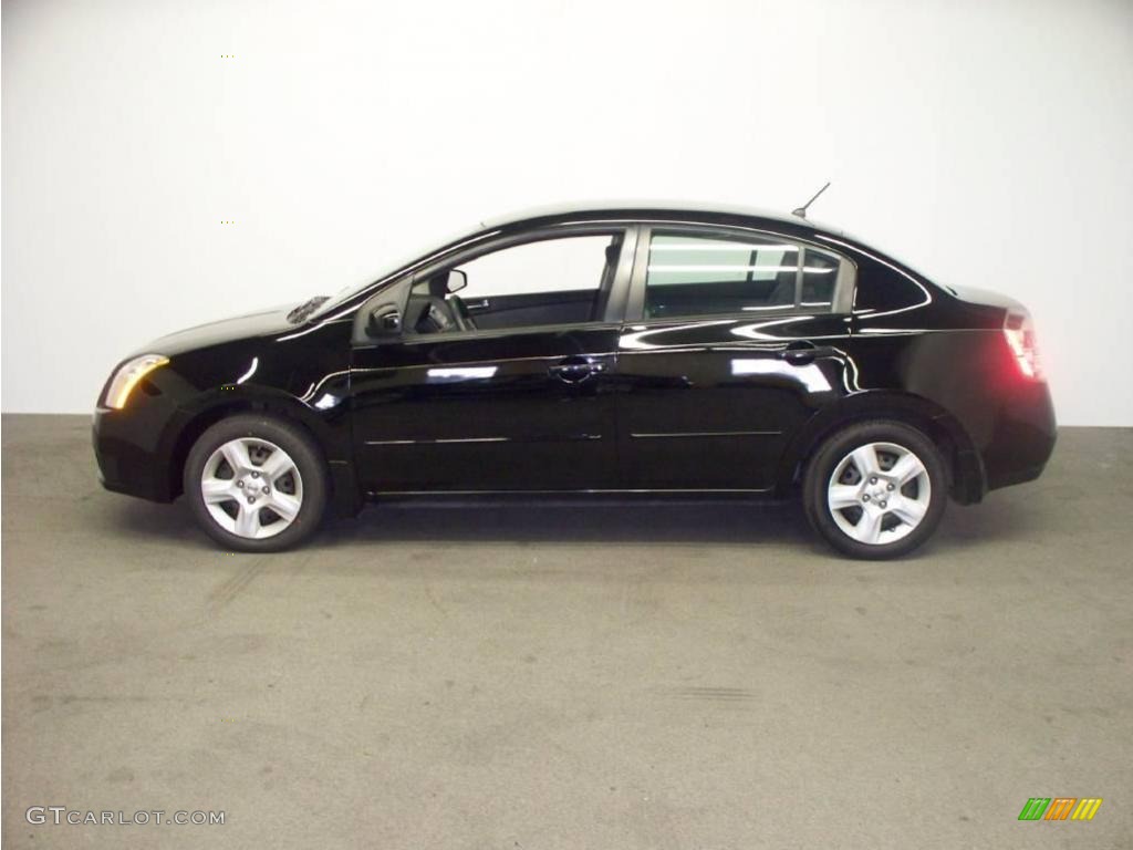 2007 Sentra 2.0 S - Super Black / Charcoal/Steel photo #1