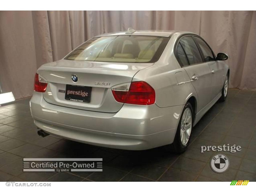 2007 3 Series 328i Sedan - Titanium Silver Metallic / Beige photo #4