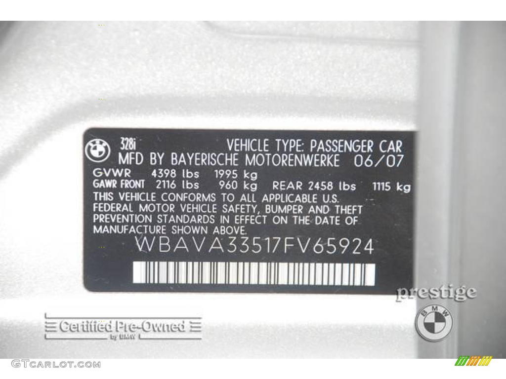2007 3 Series 328i Sedan - Titanium Silver Metallic / Beige photo #18