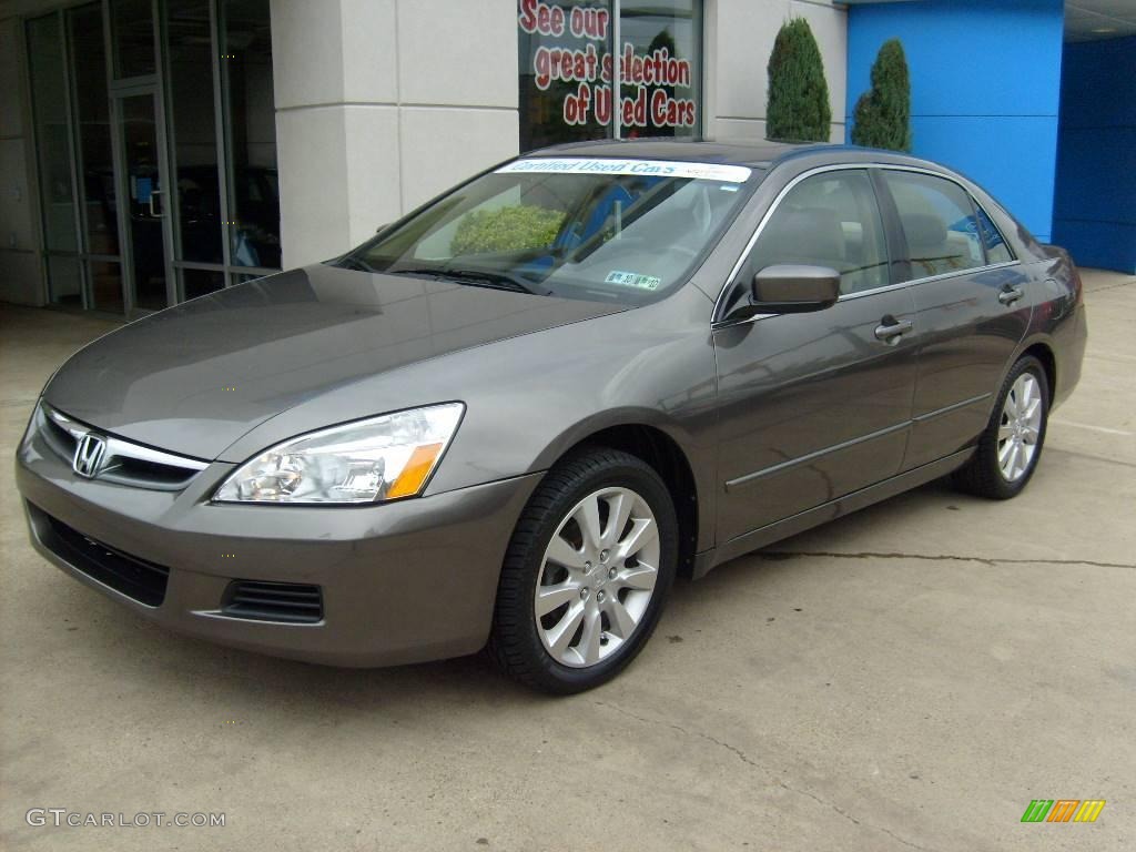 2006 Accord EX-L V6 Sedan - Carbon Bronze Pearl / Ivory photo #8
